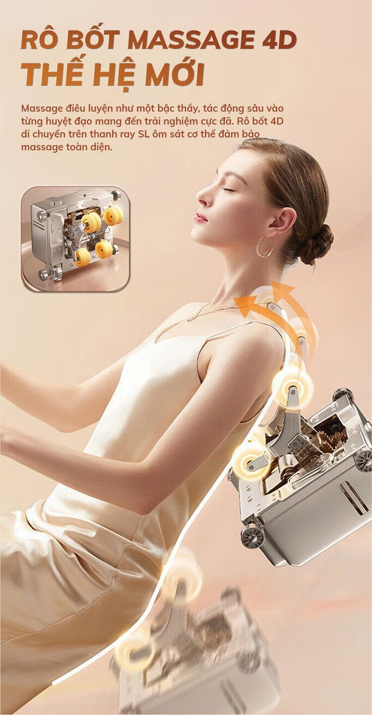 Ghế massage Queen Crown QC S460 ứng dụng công nghệ mới
