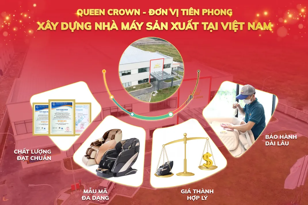 Lựa chọn thương hiệu ghế massage Queen Crown cho gia đình bạn