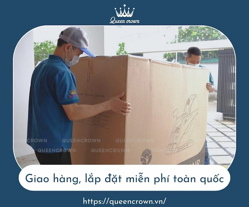 queen crown cung cấp dịch vụ giao hàng và lắp đặt miễn phí trên toàn quốc