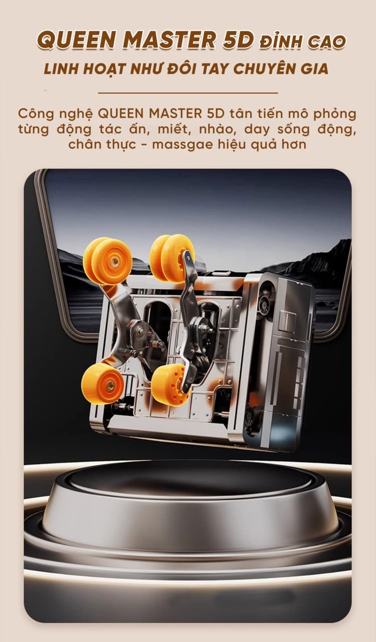 GHẾ MASSAGE QUEEN CROWN QL05 SPORT Công nghệ 5D đỉnh cao