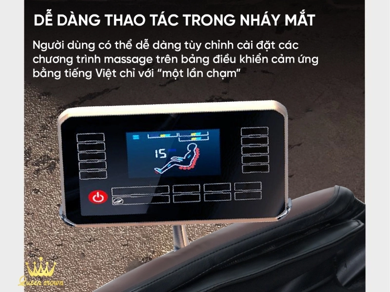 Các chức năng điều chỉnh chế độ massage trên ghế massage hồng ngoại